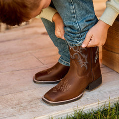 Tombstone Wide Square Toe Western Boot-Ariat