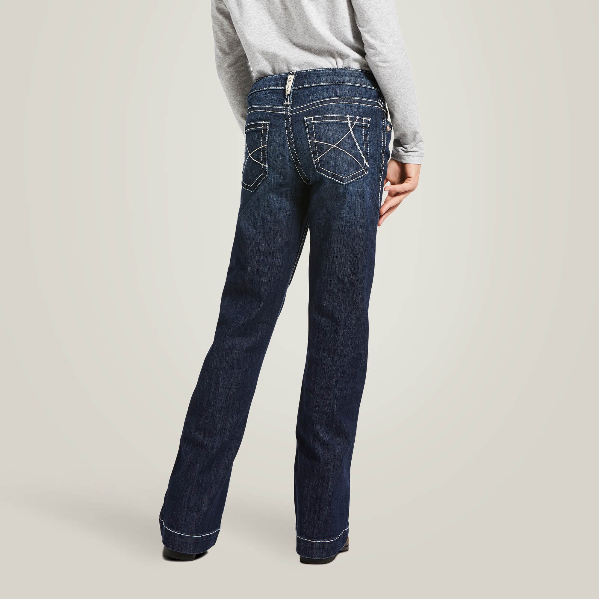 Trouser Mid Rise Stretch Ella Wide Leg Jean-Ariat