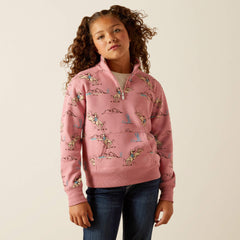 Bronc Scene 1/4 Zip Sweatshirt-Ariat