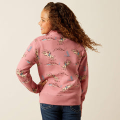 Bronc Scene 1/4 Zip Sweatshirt-Ariat