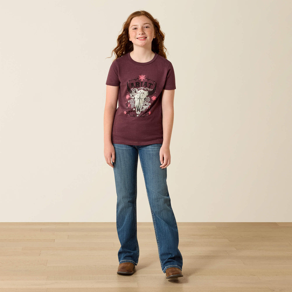 Ariat Skulls Florals T-Shirt-Ariat