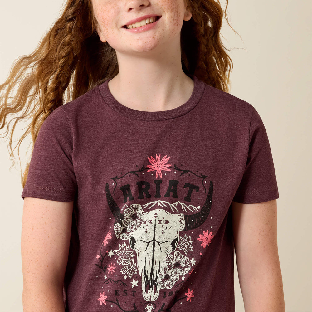 Ariat Skulls Florals T-Shirt-Ariat