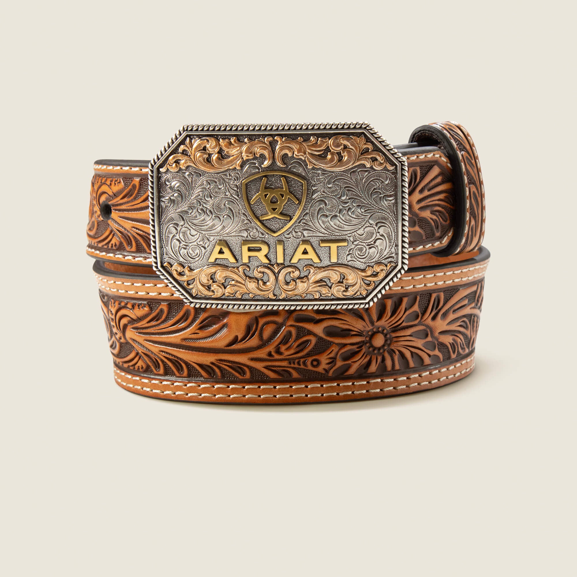 Floral Tooled Belt-Ariat