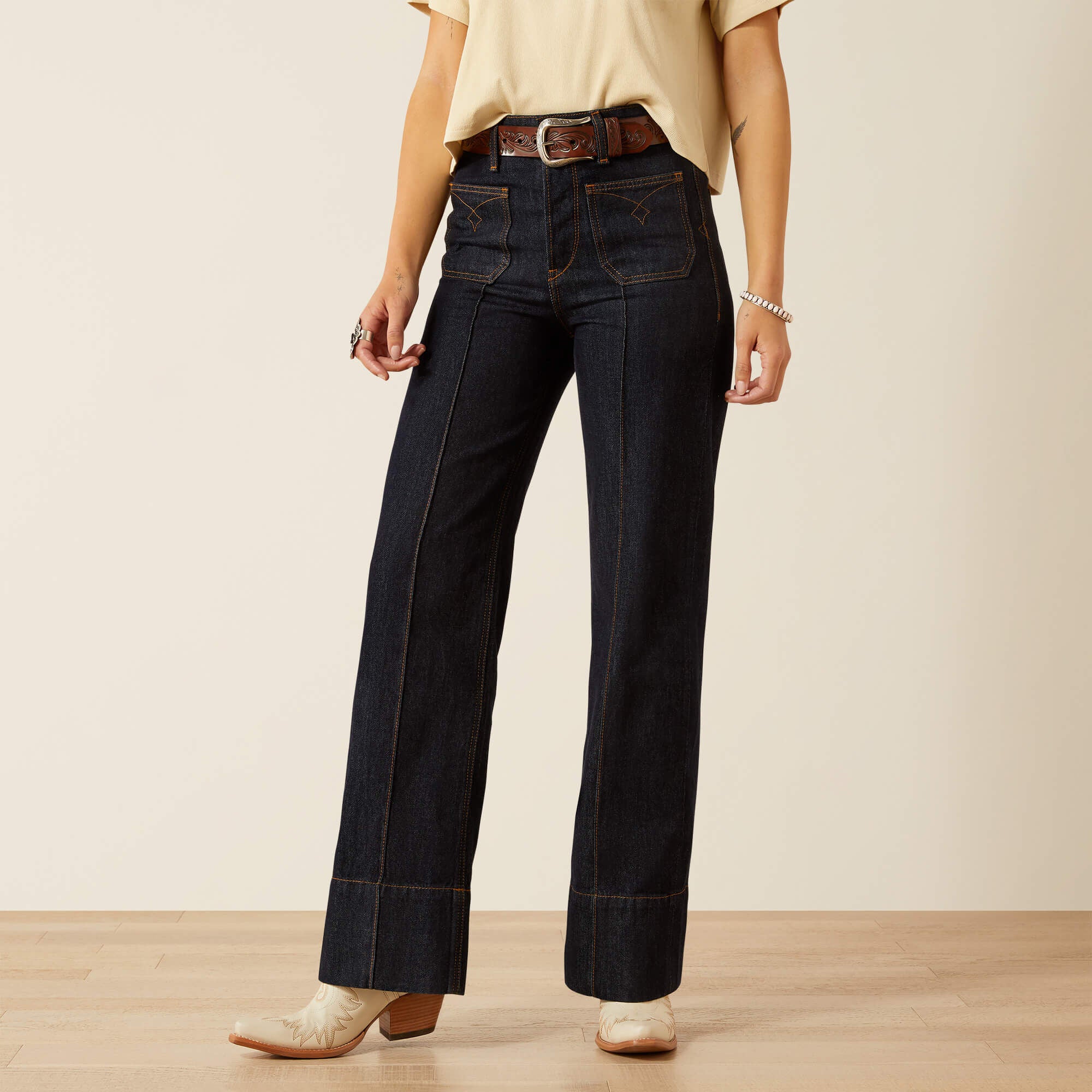 Ultra High Rise Tomboy Western Utility Wide Leg Jean-Ariat