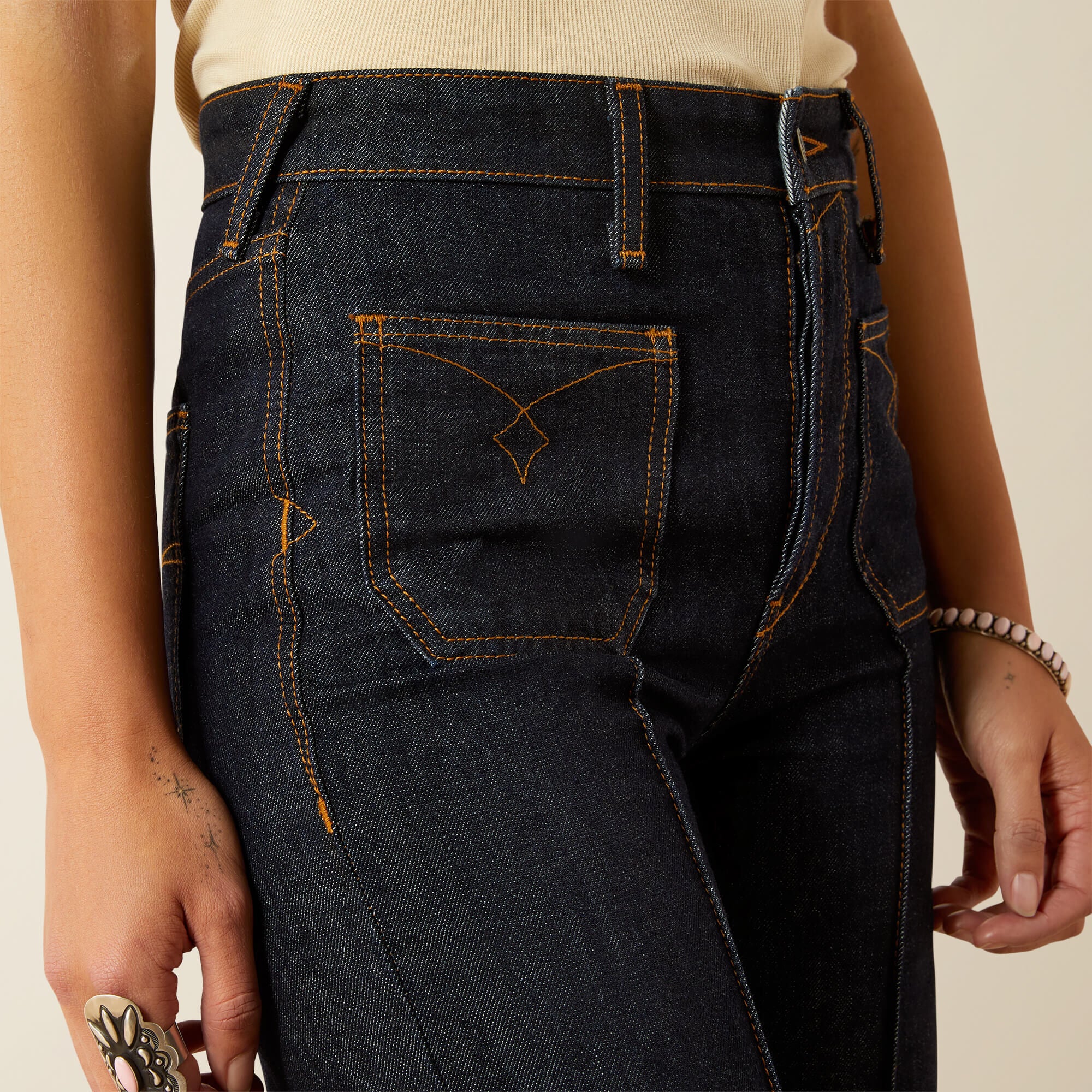 Ultra High Rise Tomboy Western Utility Wide Leg Jean-Ariat