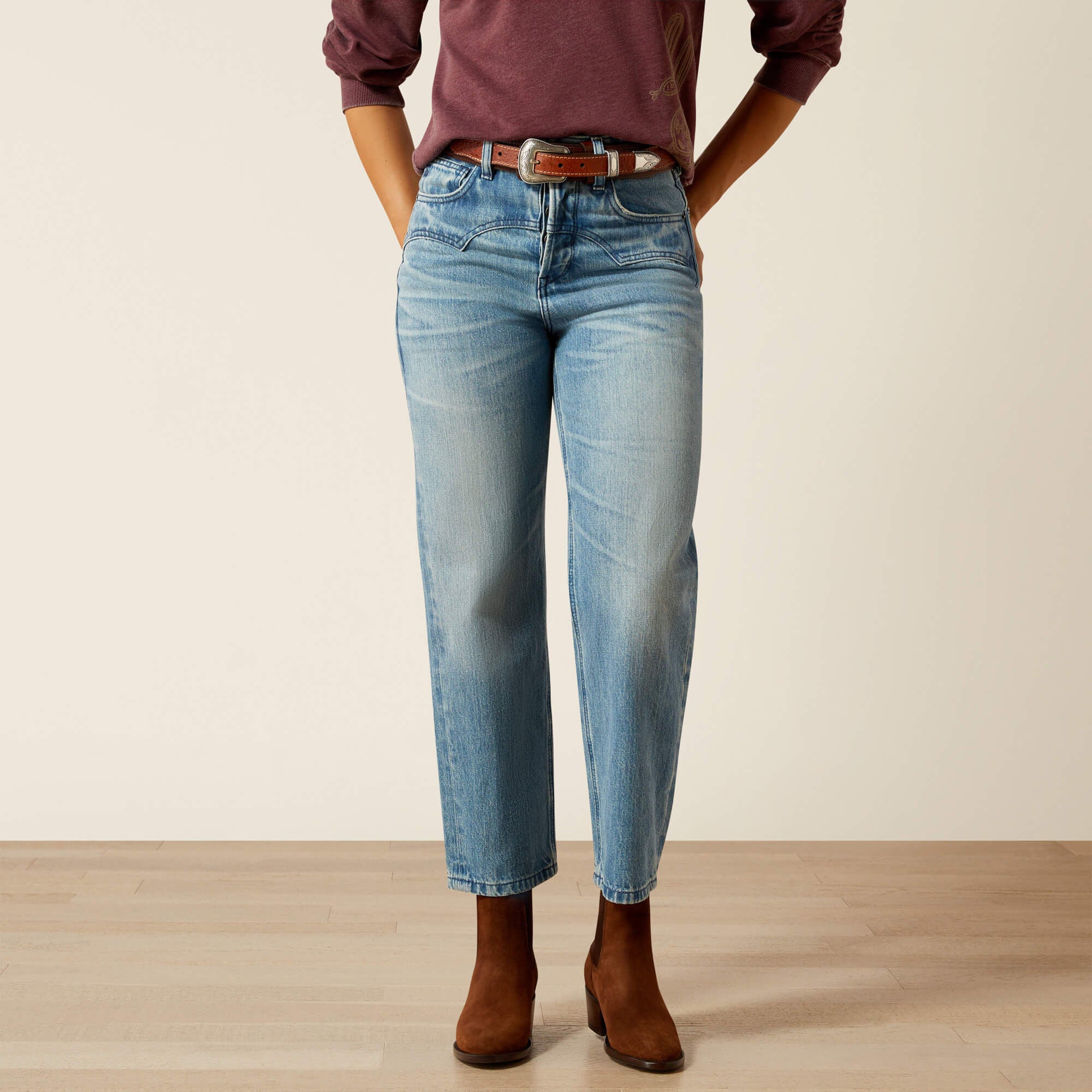 Ultra High Rise Cheyenne Yoke Tomboy Straight Leg Jean-Ariat