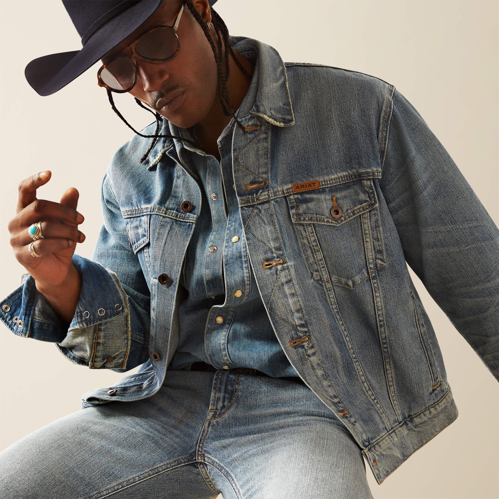 Everybody's Yellowstone Hometown Denim Jacket-Ariat