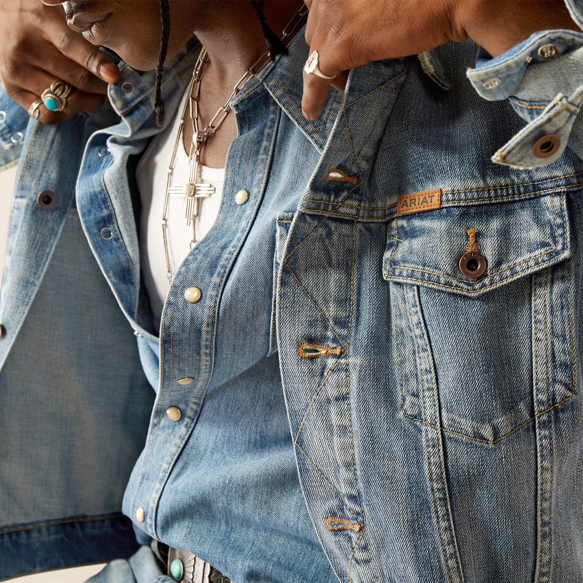 Everybody's Yellowstone Hometown Denim Jacket-Ariat